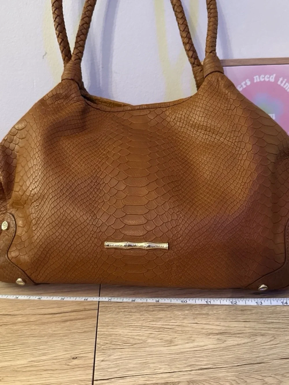 Elaine Turner Brown Leather Shoulder Bag